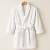 Roupão Banho Luxo Branco Algodão - Tamanho Único Unissex