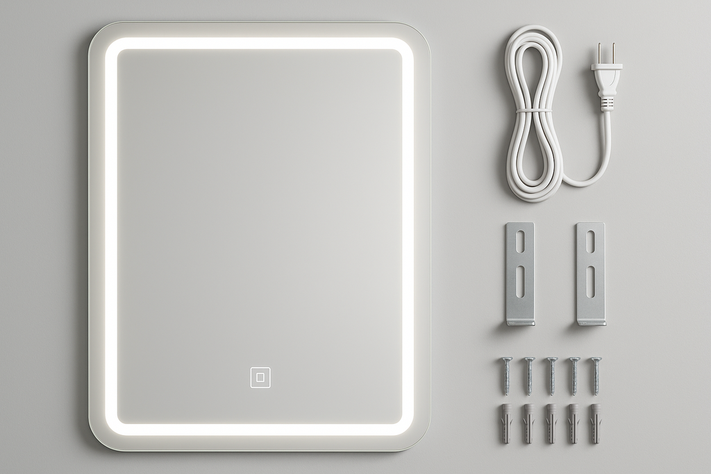 Espelho Banheiro LED 60x80cm - Iluminação Touch Moderno