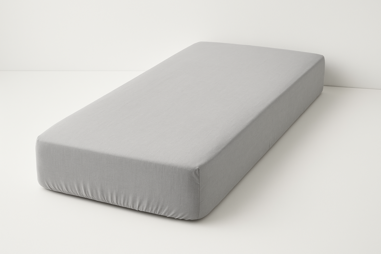 Lençol de Elástico Solteiro Cinza - Básico