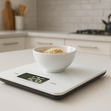 Balança Digital de Cozinha Vidro Temperado LCD 5kg