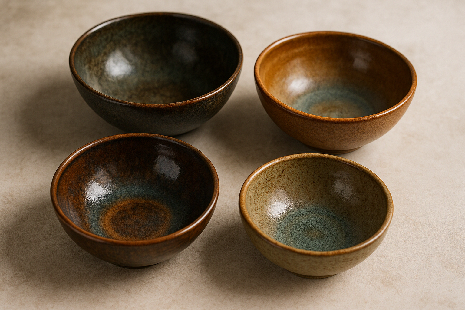 Conjunto 6 Bowls Cerâmica Artesanal Terra - Peças Únicas
